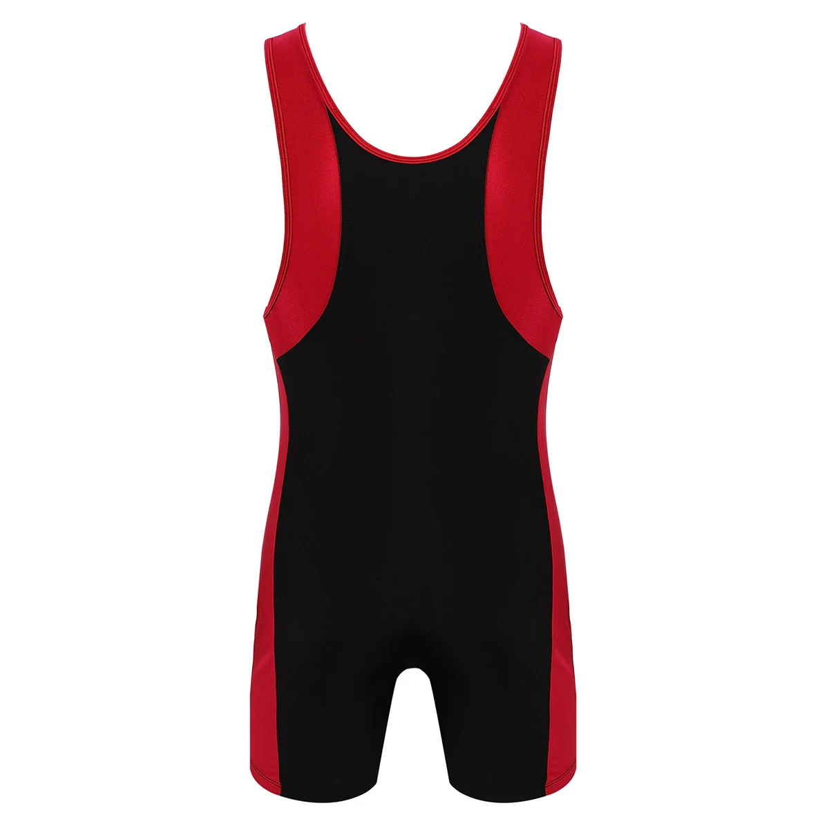 Swimwear Mens Shorty Leotard Bodysuit U Neck Sleeveless Bodybuilding Leotard Training Jumpsuit Gymnatics Sports Running Fitness