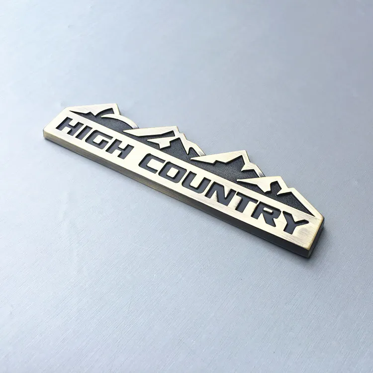 

1 PCS 3D Metal HIGH COUNTRY Emblem Badge Logo Car STicker Body Decal For Jeep Chevy Chevrolet Silverado Car Styling