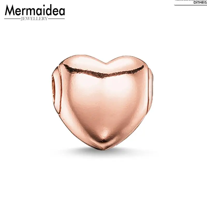 DIY бусины розовое сердце очарование 5 мм отверстие мода посеребренные ювелирные