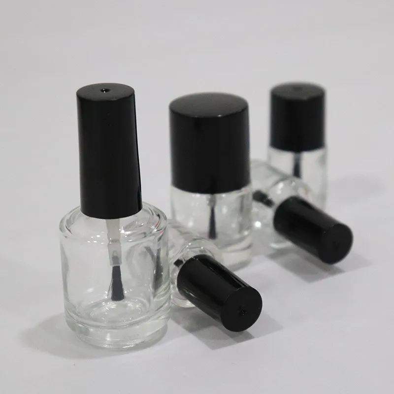 Пустая круглая квадратная прозрачная стеклянная бутылка 5 мл/10 мл/15 мл для лака