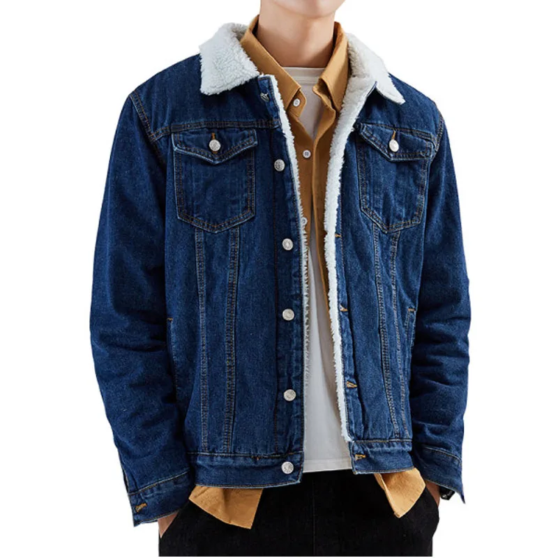 

Denim Jacket Fleece Mens Clothing Jacket Jeans Homme Jeans Jacket for Men Style Veste Jean Homme Mens Jackets Fashion Comfort