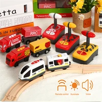 kids mini rc car remote control electric small train toys set small trains toy connected with wooden railway track interesting g