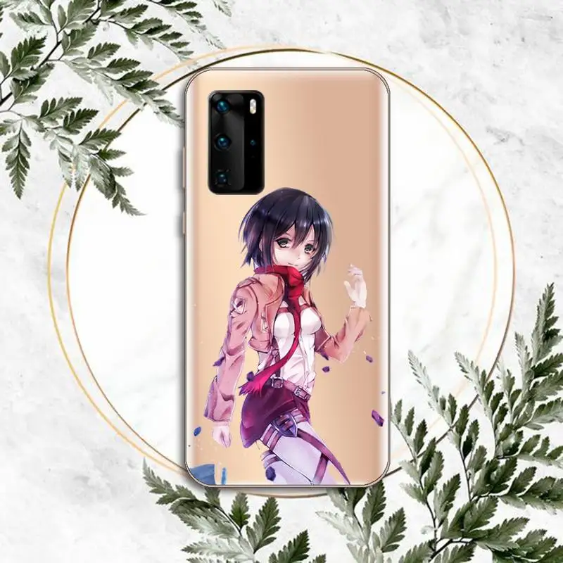 

Anime Japanese attack on Titan Phone Case Transparent for Huawei P honor 8 10i 20 30 40 smart 2019