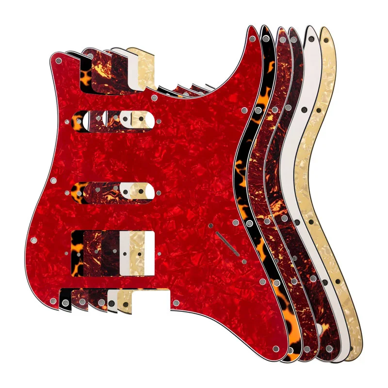 

Guitar Pickguar-For US 11Screw Holes Strat With Floyd Rose Tremolo Bridge Humbucker Single SSH PAF No Control Hole Scratch Plate