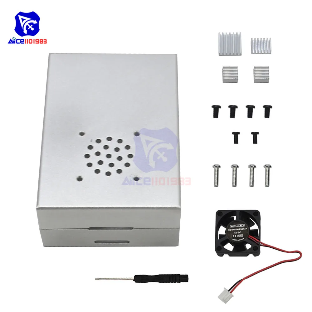 Чехол diymore для Raspberry Pi 4 Model B алюминиевый чехол с ЧПУ ультратонкий металлический