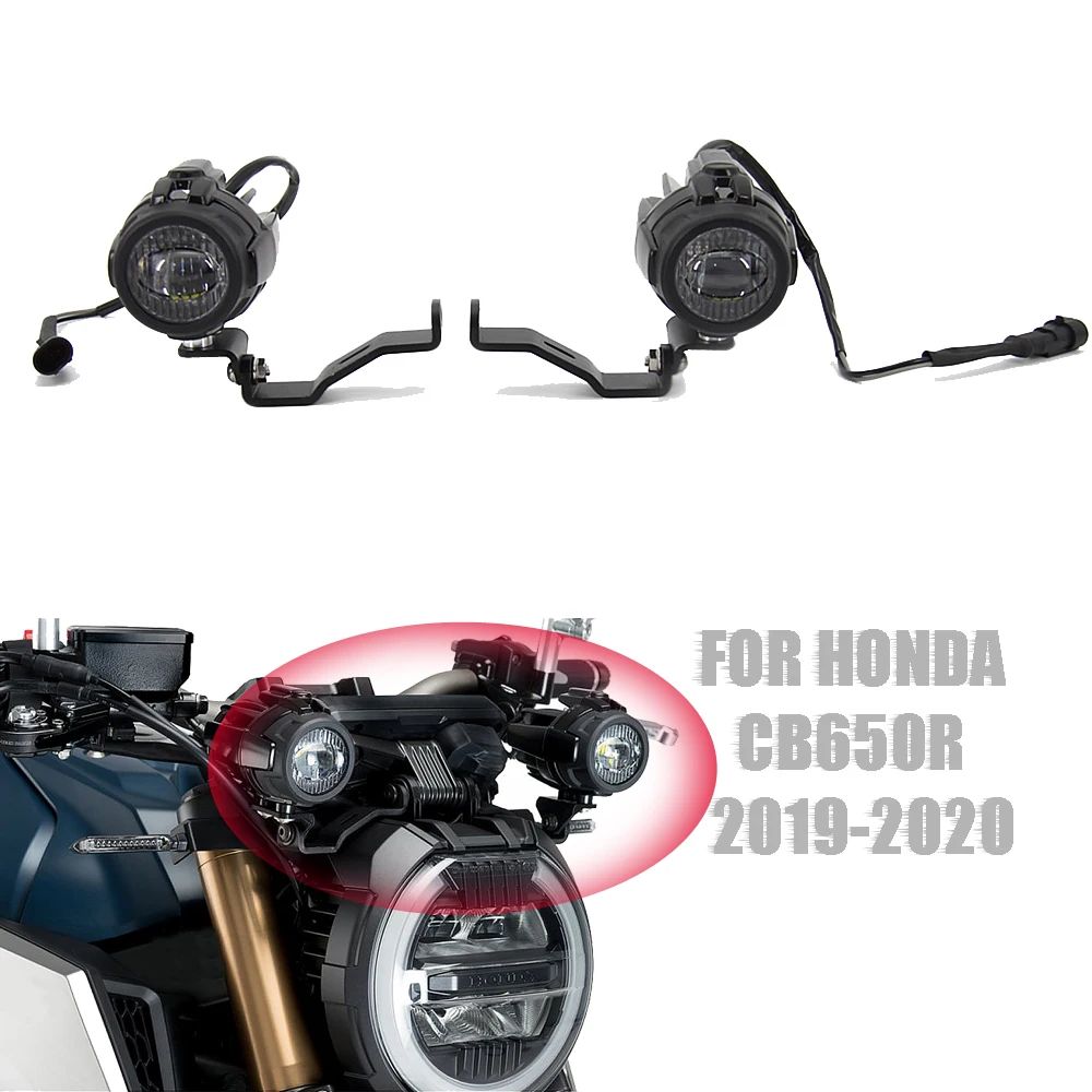

CB650R 2019 2020 LED Auxiliary Fog Light Driving Lamp FOR Honda CB 650R CB650 R Motorcycle Accessories Fog Lights Bracket