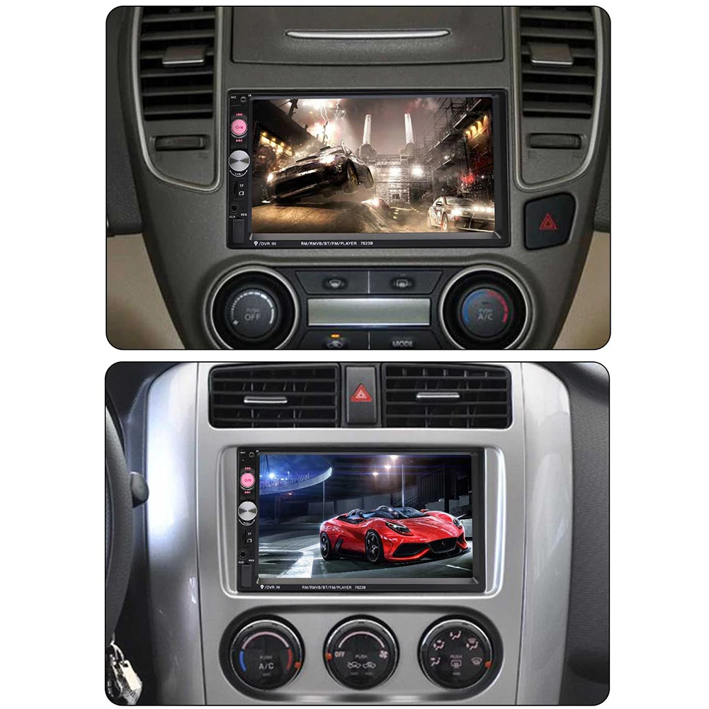 

Car Radio Bluetooth 7" Portable Double 2 Car Stereo Audio Touch Screen Stereo FM Audio Stereo MP5 Player USB FM Radio Receiver
