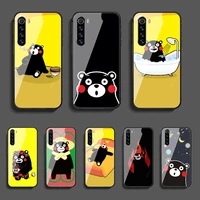 cartoon bear kumamons phone tempered glass case cover for xiaomi redmi note 7 7a 8 8t 9 9s 9a 10 k20 k30 pro ultra luxury