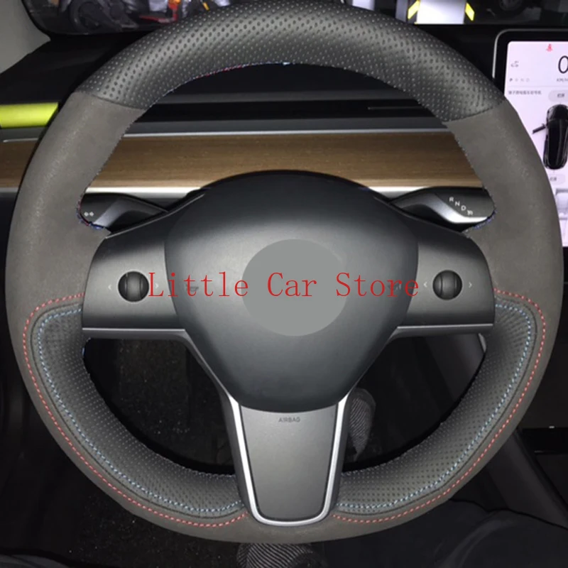 

Чехол на руль из замши для Tesla Model 3 2017 2018 2019