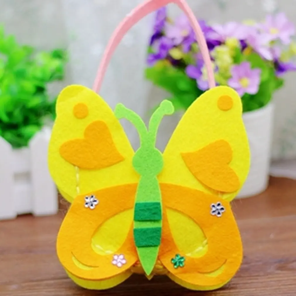 Lovely DIY Non Woven Cloth Cartoon Bag Kids Children Kindergarten Art Class Felt Craft Handbag Sewing Kit | Дом и сад