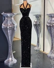 Женское длинное платье-Русалка Vinca Sunny, черное платье с блестками для выпускного вечера, вечернее платье большого размера в Дубае, 2022