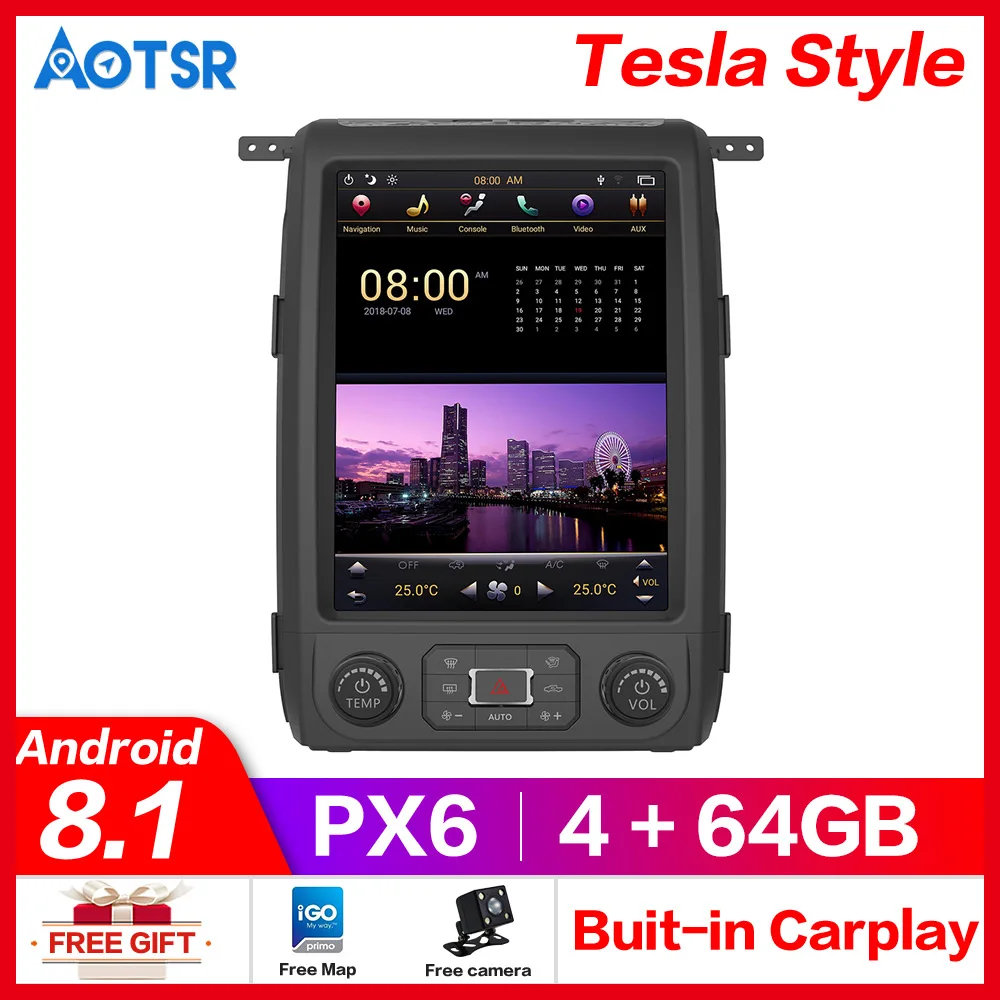 

Tesla screen Android PX6 For Ford F150 Raptor 2013 - 2014 Car multimedia player Stereo Radio upgrade DVD GPS Nav Head unit Audio