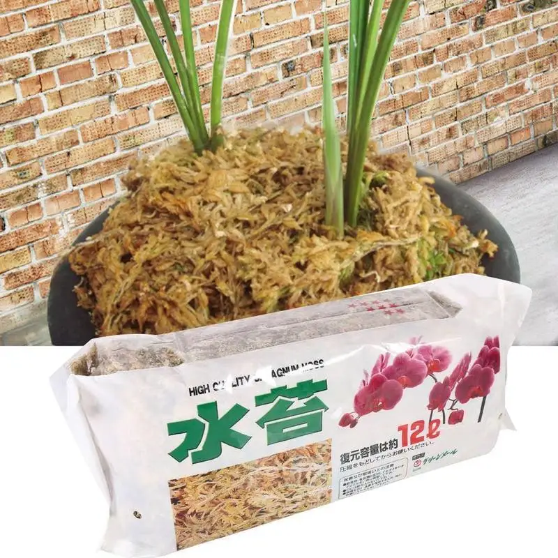 

New 1Pcs 6L/12L Sphagnum Moss Moisturizing Nutrition Organic Fertilizer For Phalaenopsis Orchid Musgo Garden Flower Supplies
