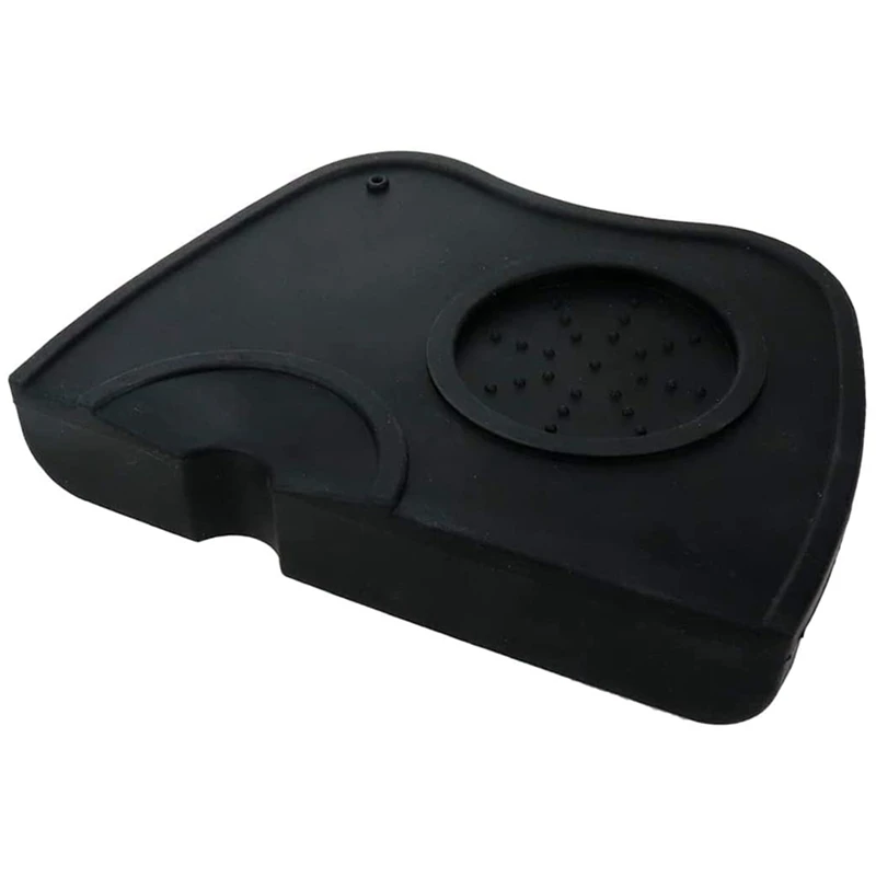 

Silicone Espresso Mat, Black Coffee Tamper Mat Anti-Slip Corner Tamping Pad for Barista Tool to Protect Your Worktop