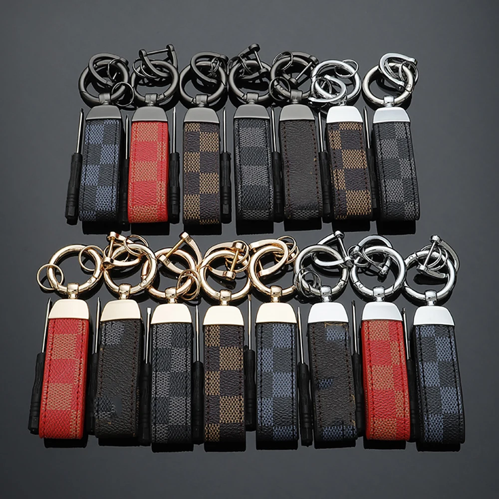 

2020 New Fashion Metal leather key car bag key clip fashion hot sale key chain ladies Men's leather premium car key accessories