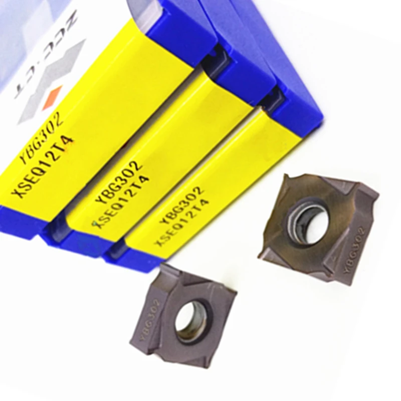 10 шт. упак. фрезы XSEQ YBG302 XSEQ1202 / 1203 12T3 1204 12T4 с ЧПУ твердосплавные фрезерные вставки