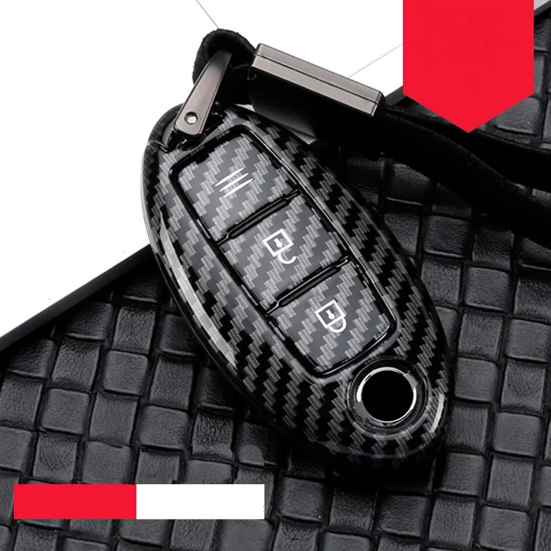 A-black silver ABS чехол для ключа автомобиля для Nissan A1 A3~ A8 Quattro Q3 Q5 Q7 2009~ автомобильный брелок с кольцом аксессуары для стайлинга автомобилей - Название цвета: A-black silver