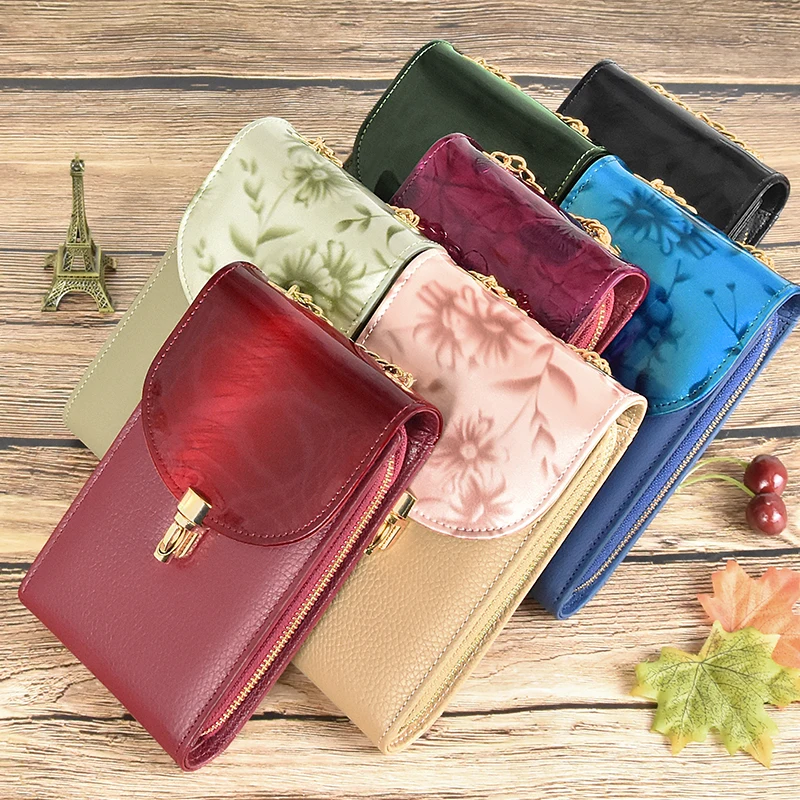 

DICIHAYA Genuine Leather Messenger Bags Women Clutch Mini Crossbody Shoulder Bag Female Phone Bag Ladies Purse With Card Slot