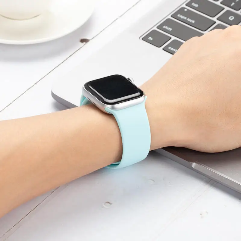 7 Ремешок для Apple Watch 38 мм 40 мм 42 мм 44 мм силиконовый ремешок IWatch Замена для Apple Watch серии 4,3, 2 38 мм 44 мм 81009 - Цвет ремешка: 7