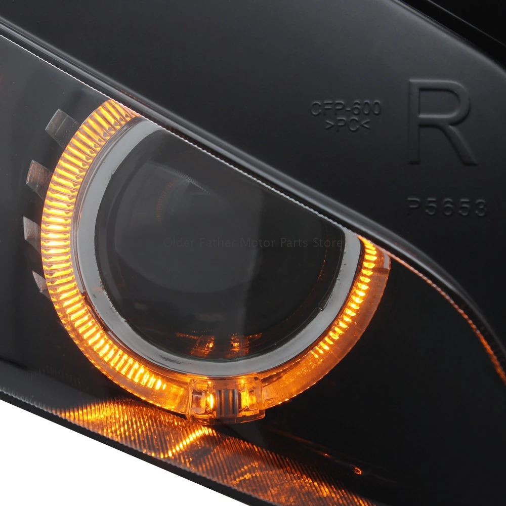 

Yellow Angel Eyes Headlight Motorcycle Modified Assembled Auto HID Projector Conversion Headlamp For Honda CBR 1000 RR 2004-2007