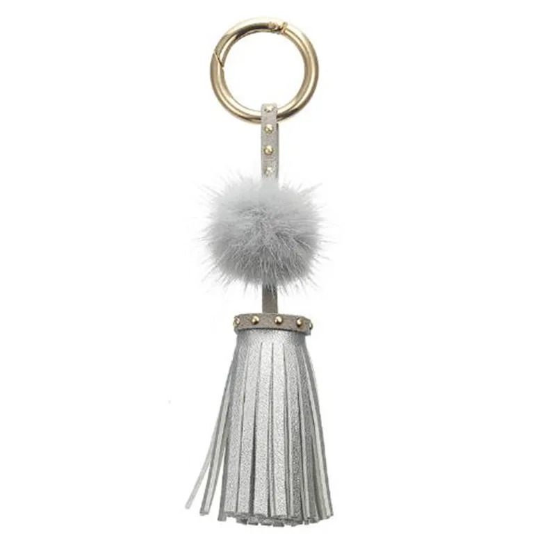 

Fashion Pom Pom Keychain For Women Tassel Key Chain Accessories Car Pendant Girl Jewelry Bag Key Ring Trinket Gift Wholesale