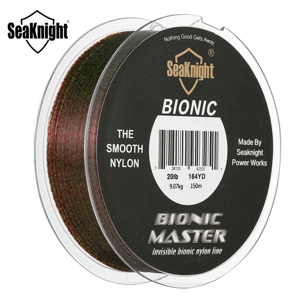 Рыболовная леска SeaKnight BIONIC MASTER 150 м гладкая невидимая камуфляжная 2-25 фунтов