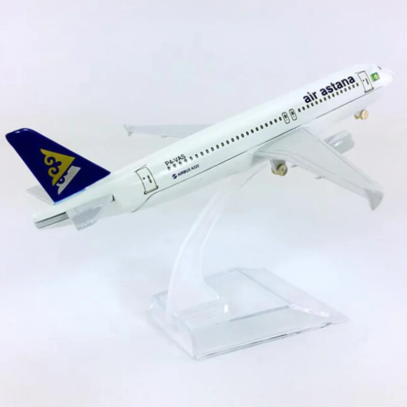 16 см масштаб 1:400 Airbus A320 200 модель Air Astana airways airlines с базовым сплавом классический