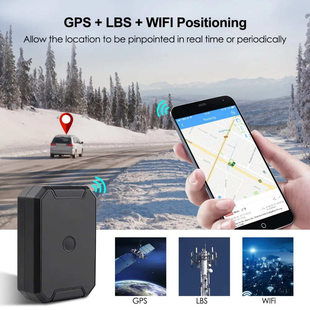 Gps трекер Водонепроницаемый IP67 Автомобильный gps голосовой монитор 6000 мАч батарея