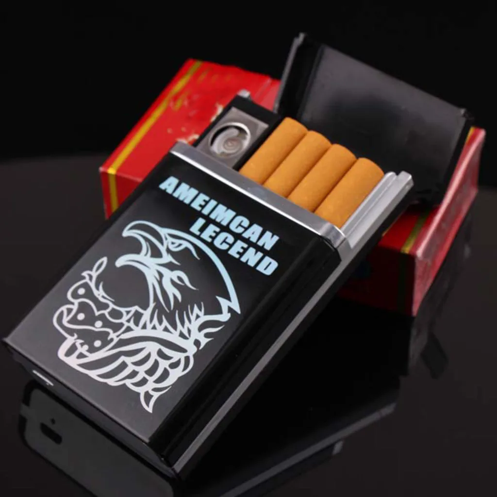 Портативный ветрозащитный Беспламенного двустворчатый шкаф Зажигалка мощный