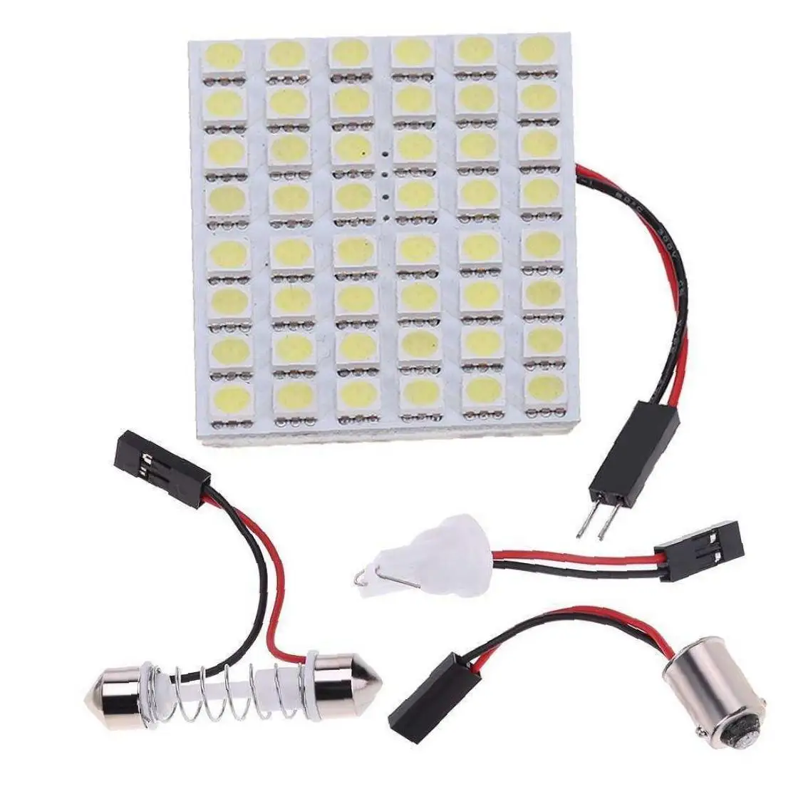 Супер белый 5050 48-SMD светодиодный панельный купольный светильник авто интерьер