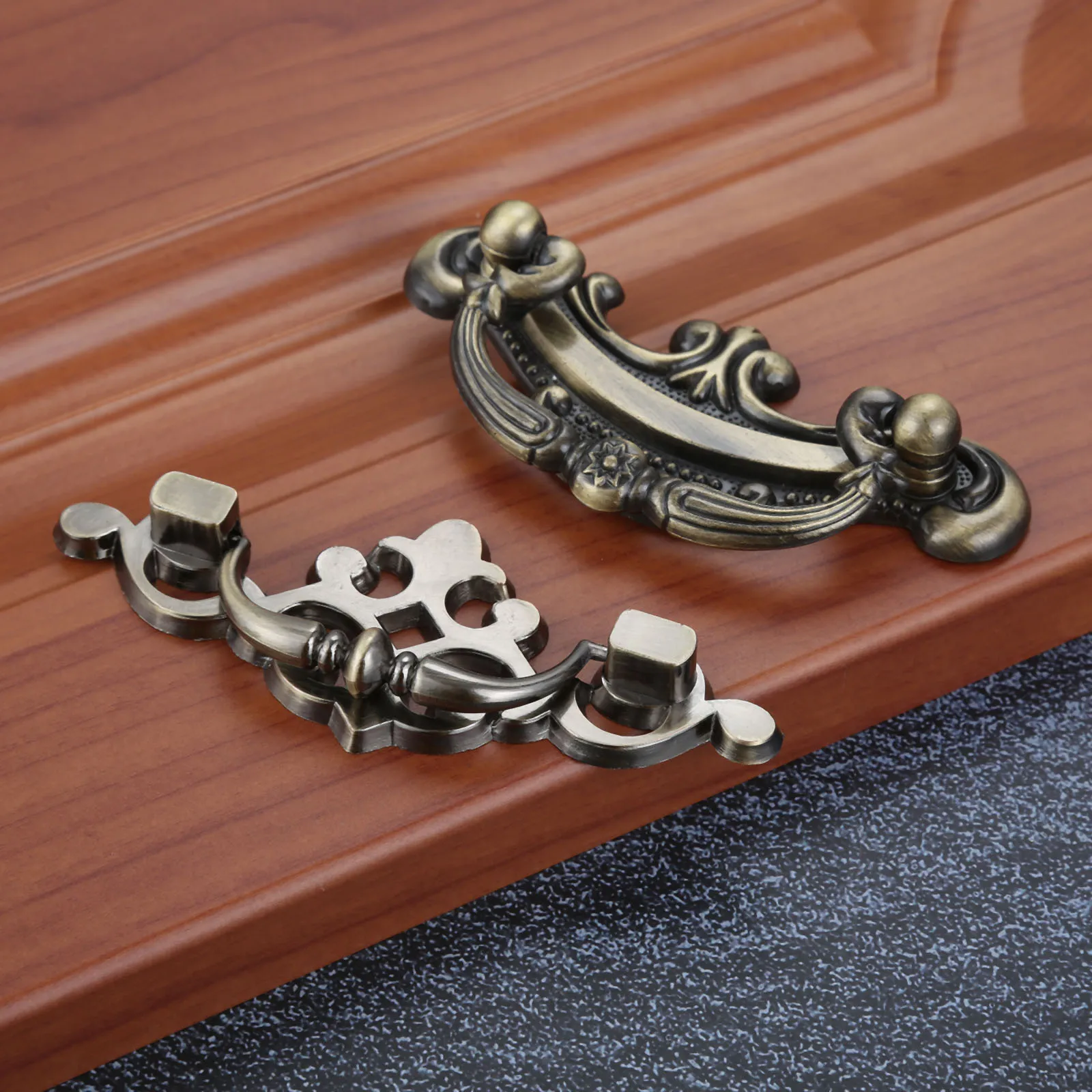 Античная латунь бронзовая шкатулка для ювелирных изделий ящик шкафа Ручка ручки