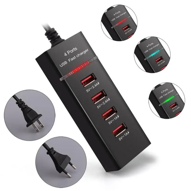 

Зарядное устройство USB на 4 USB-порта, 5 В, 3 А