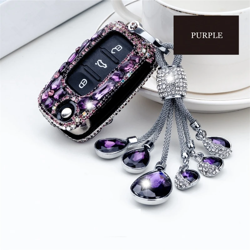 Новинка 2018 роскошный бриллиантовый брелок для ключей с кольцом чехол