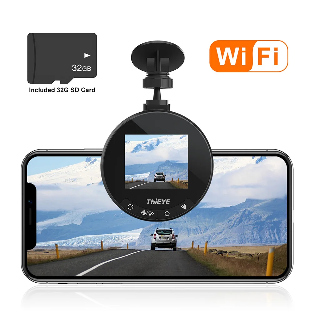 

ThiEYE Safeel FHD 1080P Dash Cam Car DVR Camera Recorder 1.5" Screen 170 Wide Angle G-Sensor Loop Recording WDR Night Vision