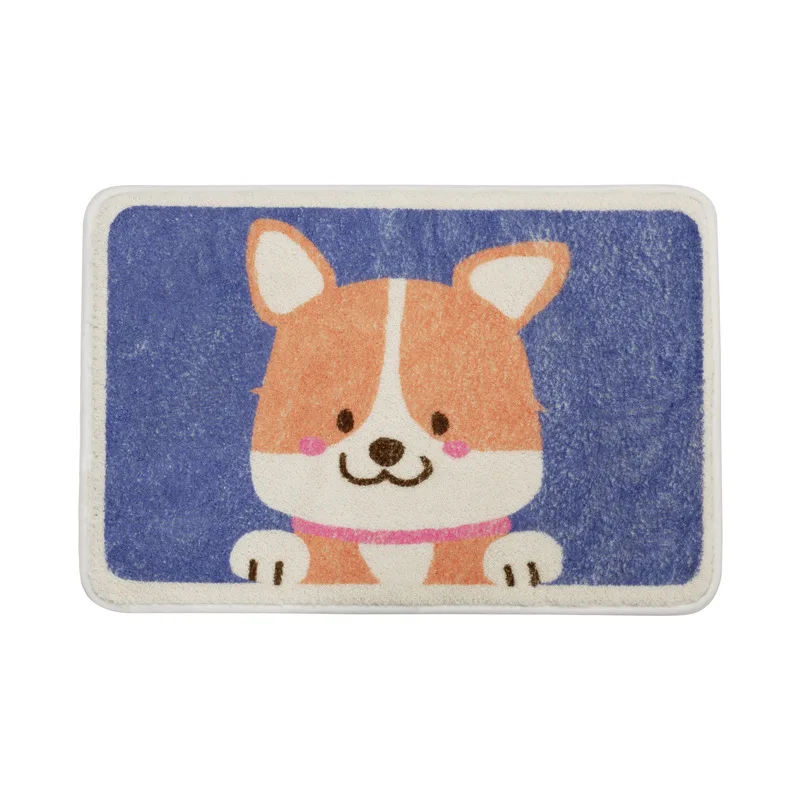 

Cartoon Bathroom Rug Anti-slip Bedroom Indoor Mat Animal Print Rug Area Rug Imitation Cashmere Soft Rectangle Decoration Carpet
