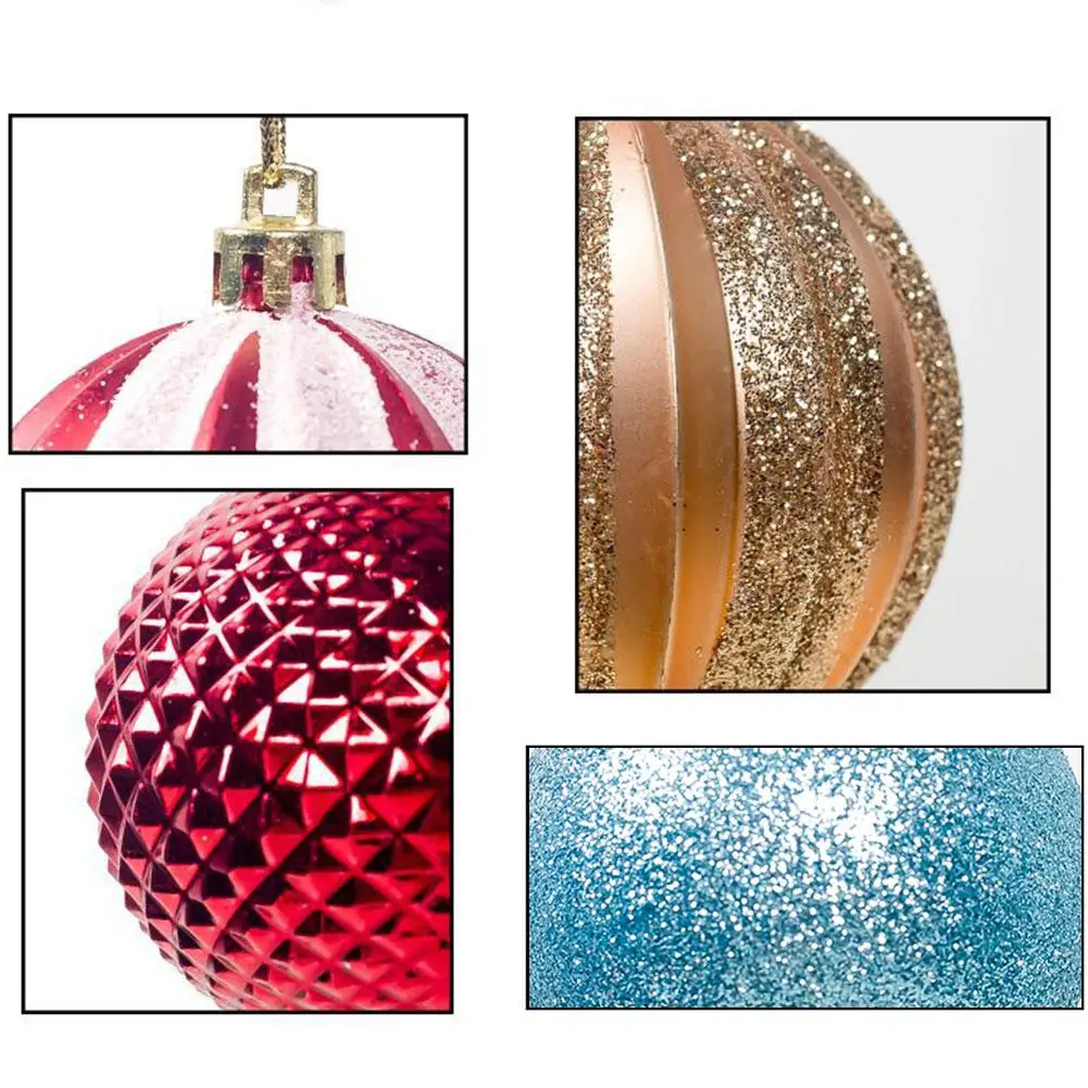 Рождественские шары украшения для рождественской елки небьющиеся большой