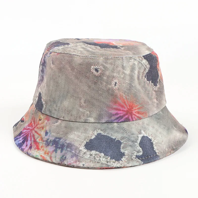 

Cotton Flower Print Bucket Hat Fisherman Hat Outdoor Travel Hat Sun Cap Hats for Men and Women 331
