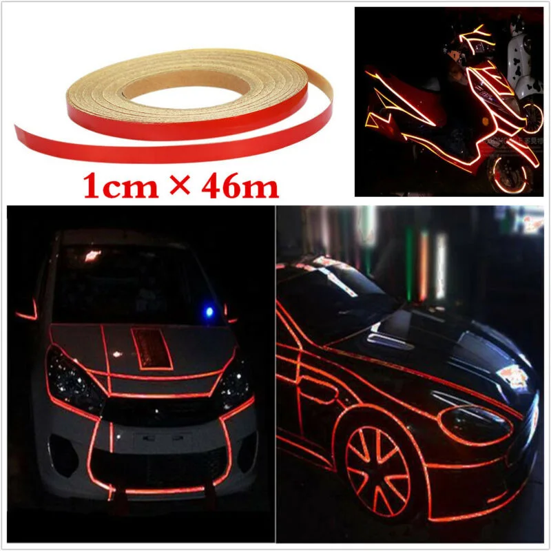 

Car Universal Red Reflective Pinstripe Stripe Tape Self-Adhesive Sticker Decoration