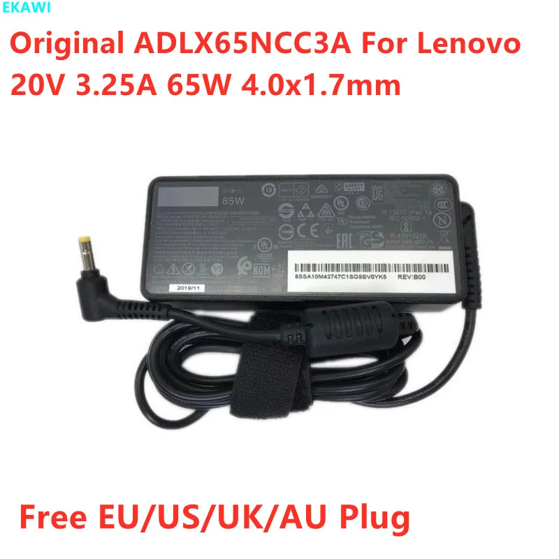 Оригинальное зарядное устройство для ноутбука ADLX65NCC3A 65 Вт 20 в 4 0 а 1 7x510 мм ADLX65NLC3A