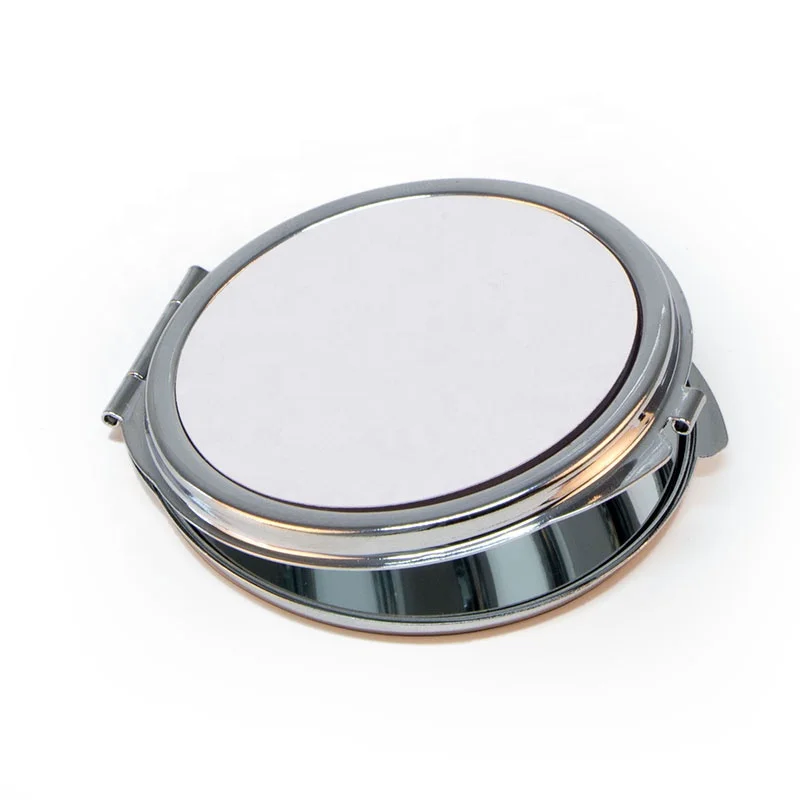 Пустое Сублимационное металлическое рекламное косметическое карманное зеркало