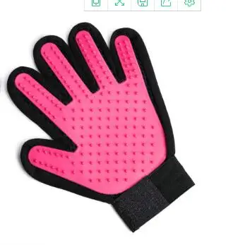 Pink Right Pet Cat поводок-перчатка для собак Deshedding Щетка перчатка сенсорный мягкий Кот товары для красоты массаж спины мех мытье гребень щетка для чистки - Цвет: Pink Right