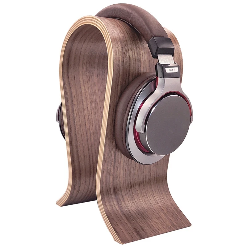 

Universal U Shape Wood Headphones Stand Holder Earphone Hanger Wooden Headset De 203A