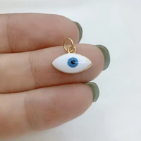 5pcs fashion small marquise evil eye charms for jewelry making diy bracelets earrings bulk accessories