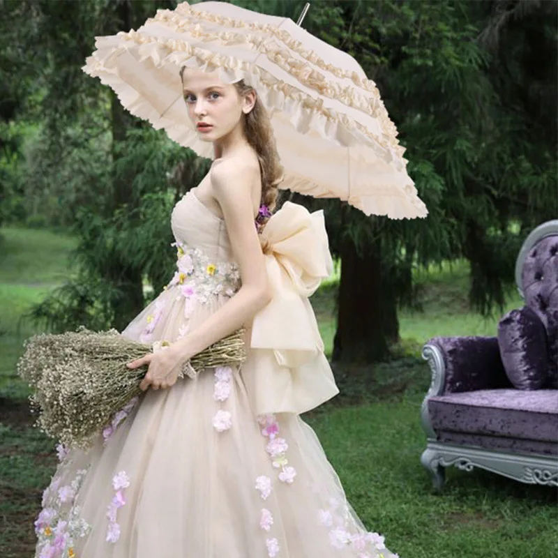 

Manufacturer sells wedding umbrella, Bridesmaid umbrella, cos lace princess, Lace Umbrella pink system