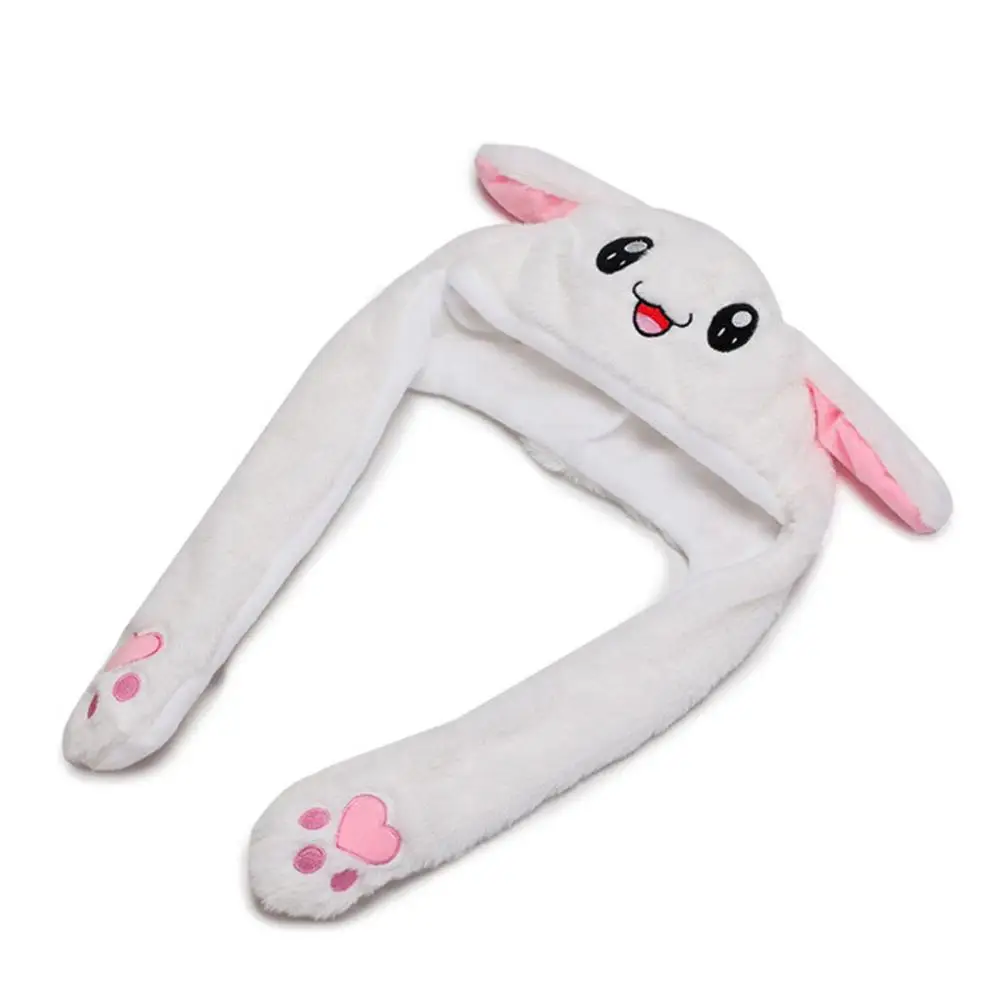 

Fashion Cute Bunny Plush Hat Funny Playtoy Ear Up Down Rabbit Gift Toy for Kids Girls Girlfriend Cute hat #9