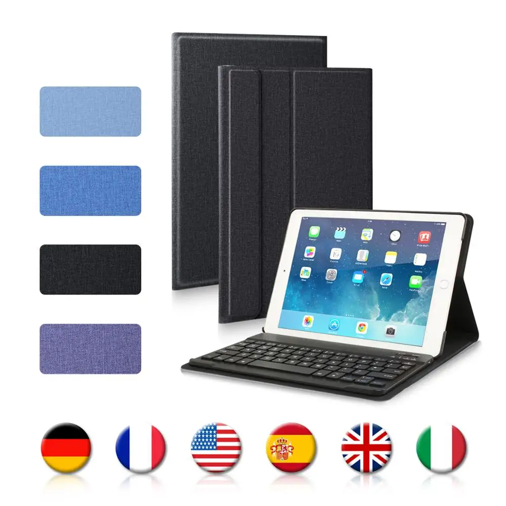Чехол для iPad с клавиатурой для iPad 9," для iPad Pro Air 1 Air 2 9,7, умный чехол с раскладкой клавиатуры qwero/AZERTY