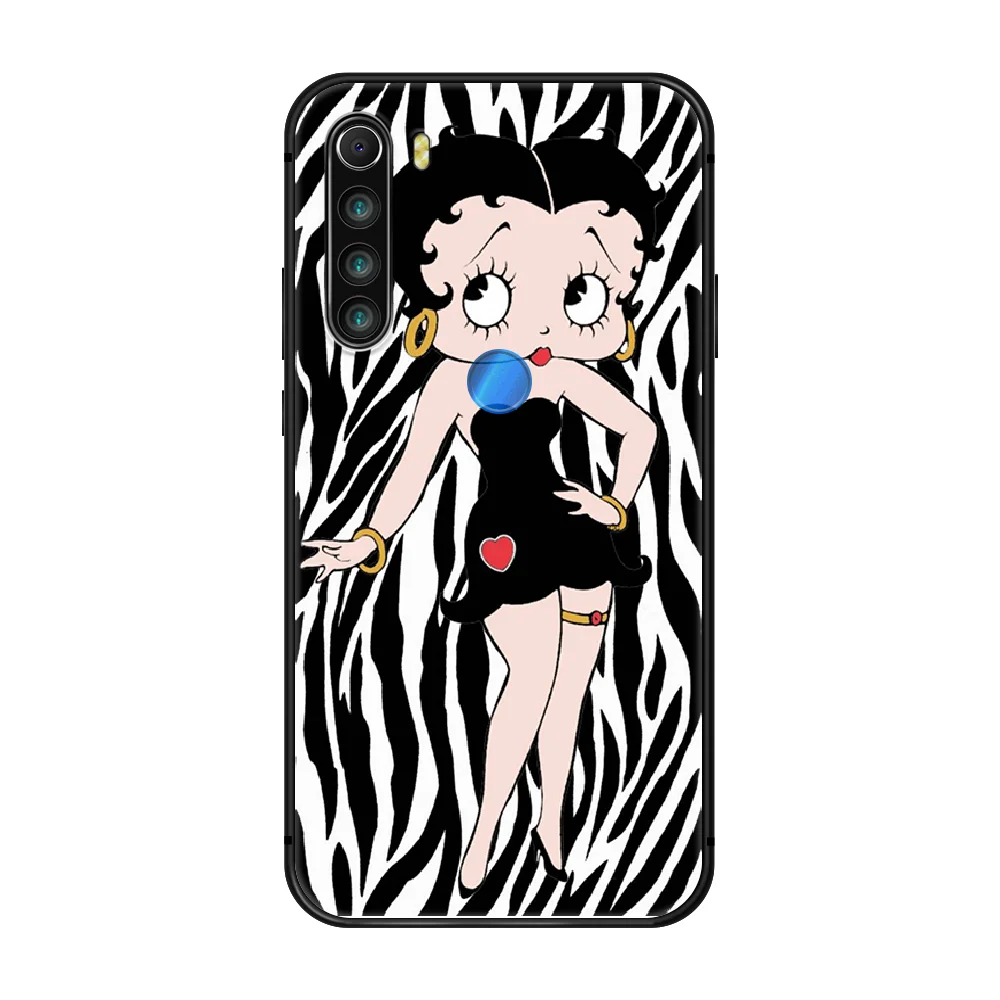 

Betty Boop Fashion brand cartoon Phone Case Cover Hull For XIAOMI Redmi 7a 8a S2 K20 NOTE 5 5a 6 7 8 8t 9 9s pro max black coque