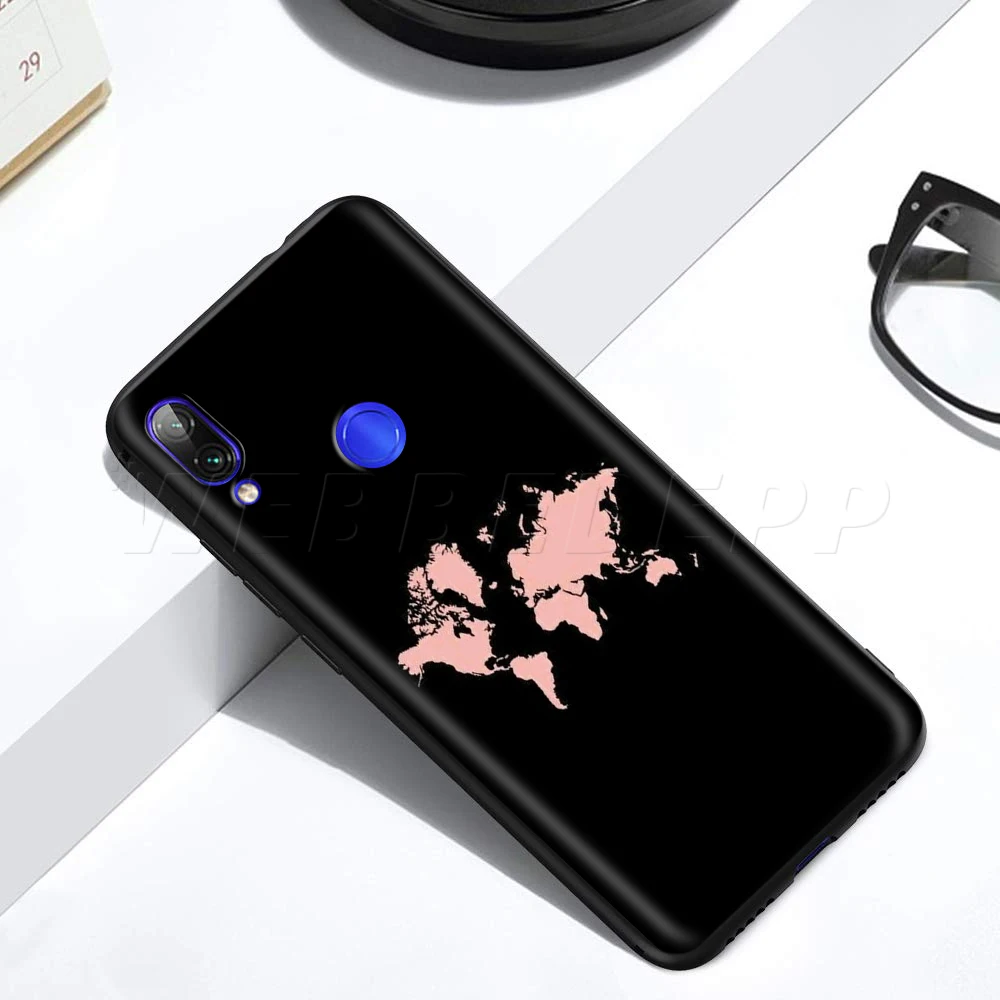Розовый мир чехол "карта" для спортивной камеры Xiao mi Red mi Note 8 mi, возраст 3, 6, 8, 9, A1 A2 A3 8A 6X9 T CC9 Lite SE Pro Max F1 10