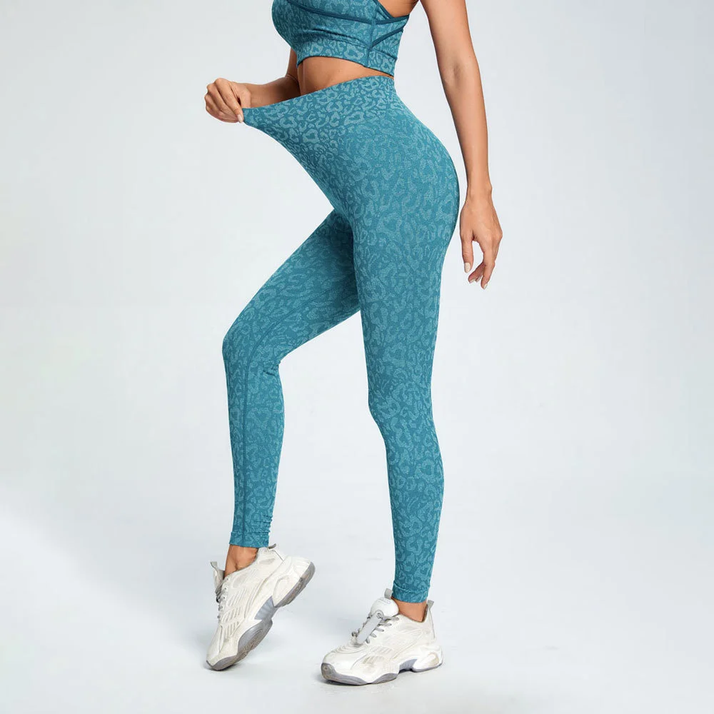 Leopard Prints Yoga Pants Seamless Leggings Sport Women Fitness High Waist Elastic Squat Proof GYM Joggers Booty Scrunch Tights