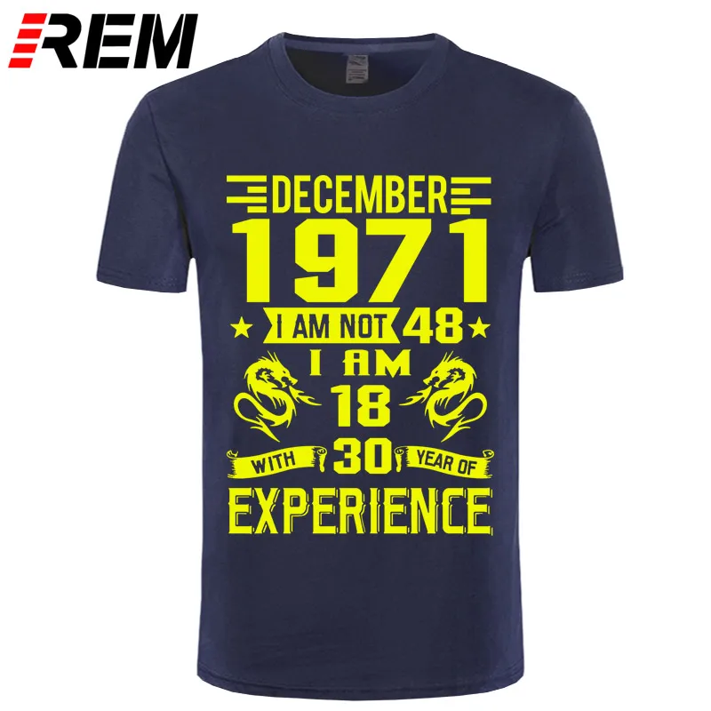 REM, новинка 1971 года, Мужская футболка с коротким рукавом, Повседневная модная футболка с принтом, 1971 - Цвет: navy yellow